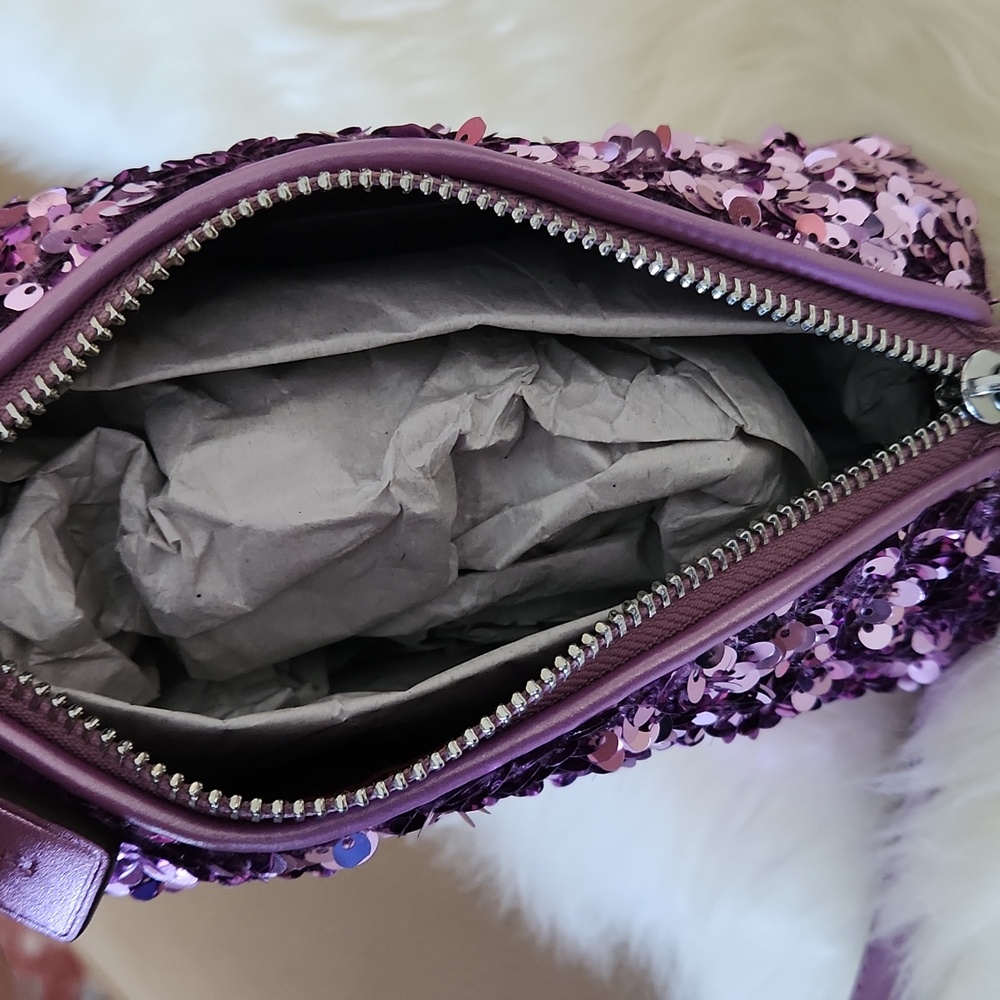 Gorgeous NWT Coach Lilac Sequin Nolita Barrel Bag 💜🎁 - Picture 13 of 16